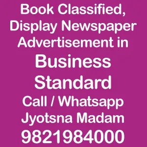 Business Standard ad Rates 